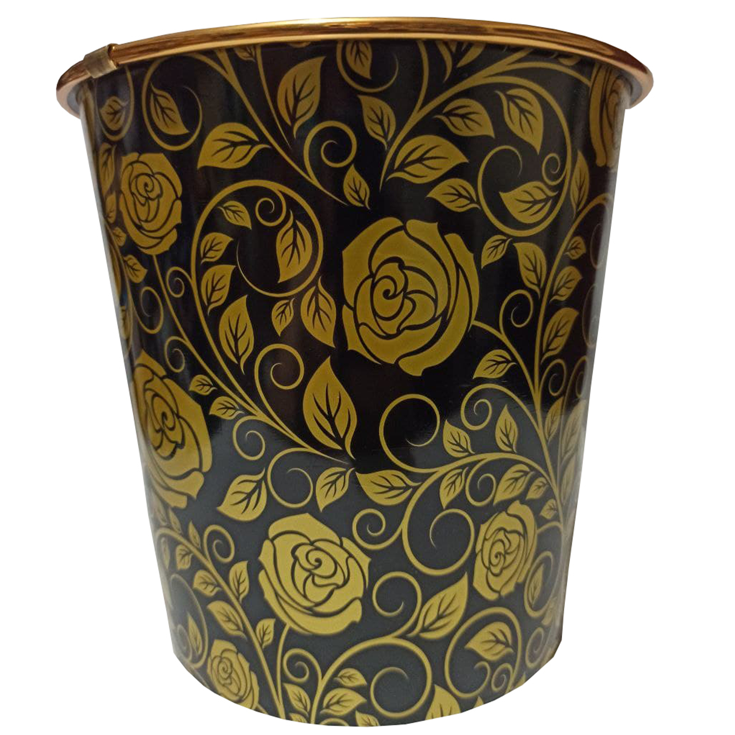 سطل زباله طرح گل رز گلد مدل M20