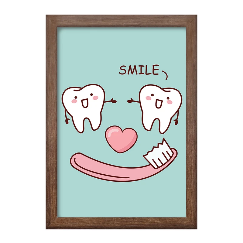 تابلو خندالو طرح دندان و دندان پزشکی کودکانه کد 36690
