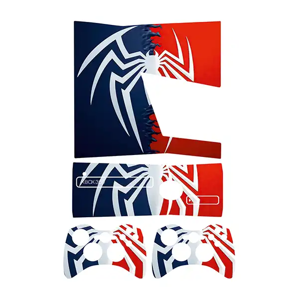 برچسب ایکس باکس 360 اسلیم توییجین وموییجین مدل Spiderman 03 4 مجموعه 4 عددی