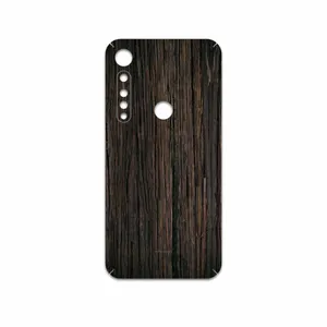 MAHOOT Burned Wood Cover Sticker for Motorola One Vision Plus