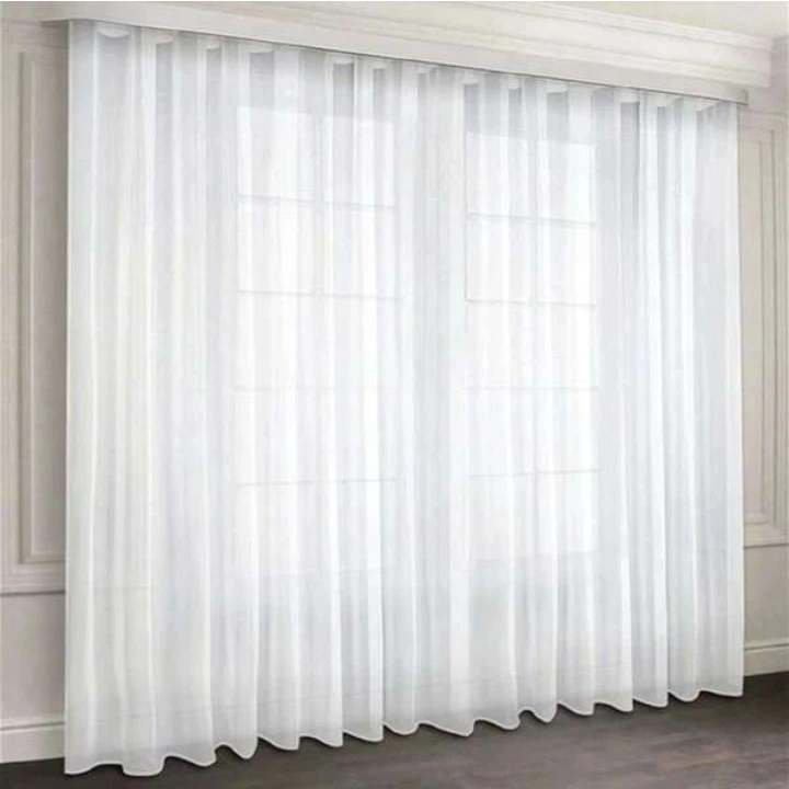 پرده پرهام دکور مدل حریر شاین ساده دوزی سایز 280×300 سانتیمتر 