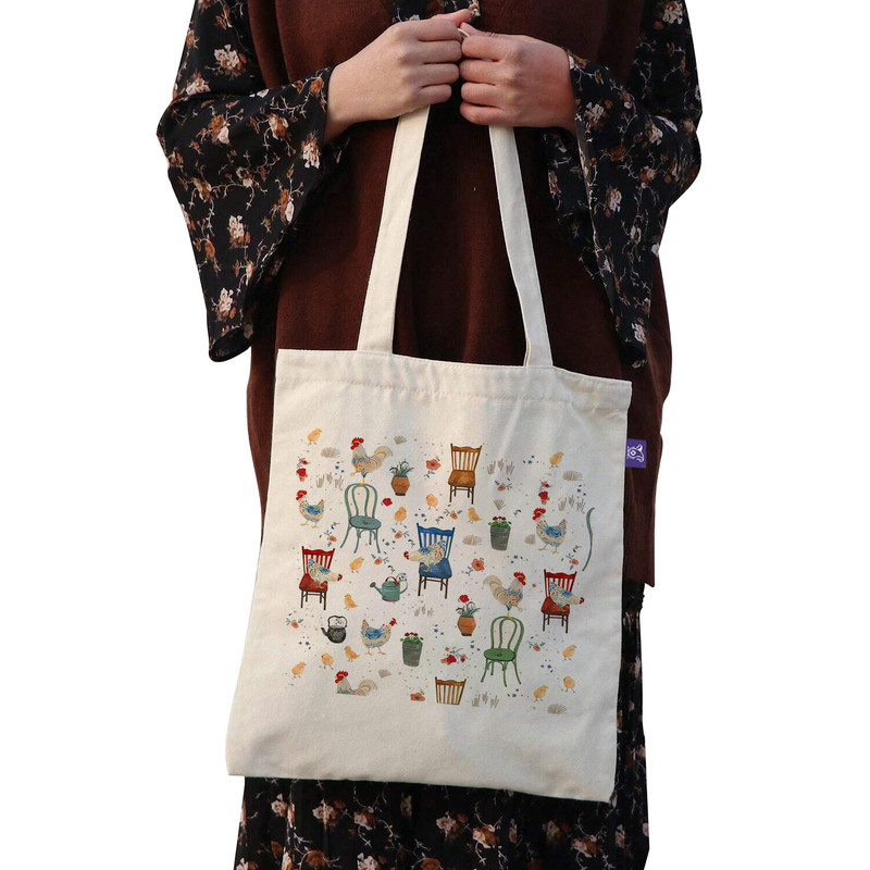 ساک خرید ترمه طراحان ایده مدل مزرعه کد strm1110 - L