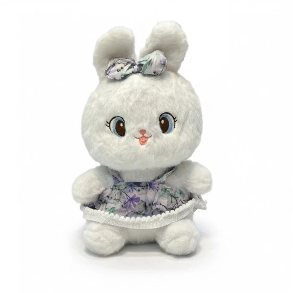 عروسک طرح خرگوش مدل سارافون دار ارتفاع 26 سانتی متر