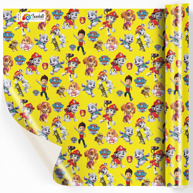 کاغذ کادو صدفی طرح سگ های نگهبان بسته 2 عددی