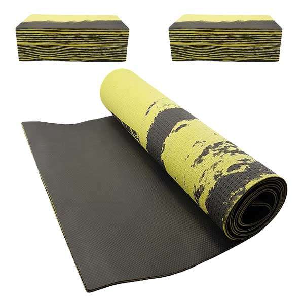 آجر یوگا کد 02 مجموعه 2 عددی به همراه زیرانداز یوگا