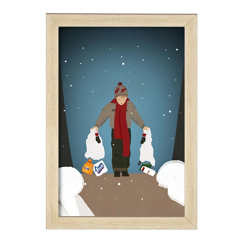 تابلو خندالو مدل تنها در خانه کد F7340