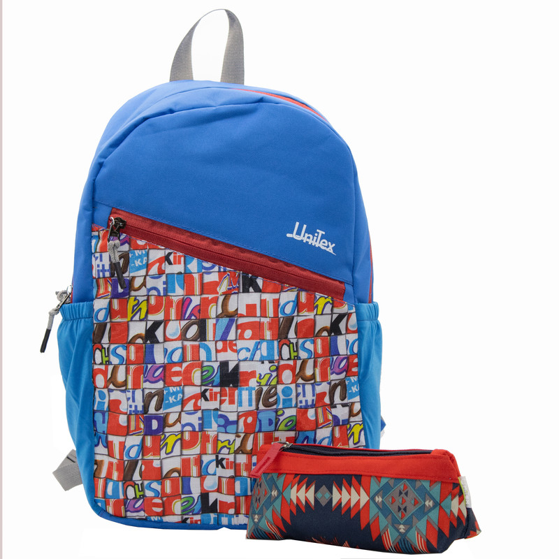 کوله پشتی مدرسه یونی تکس مدل اکو پلاس به همراه جامدادی