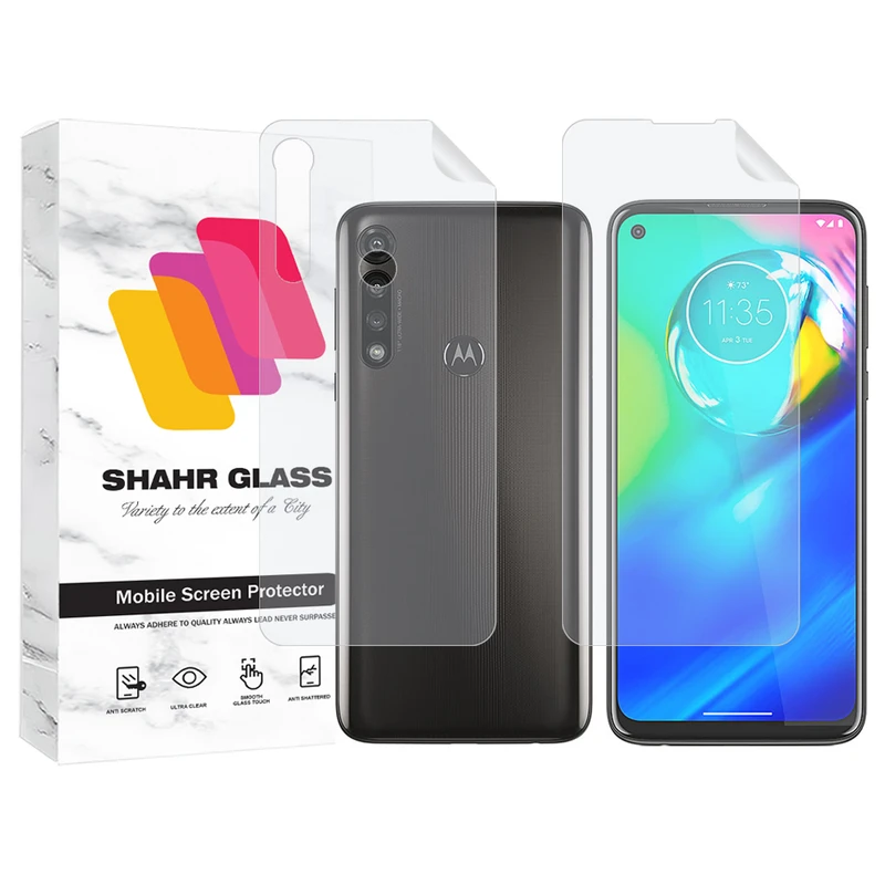 محافظ صفحه نمایش شهر گلس مدل MTNANFBSH مناسب برای گوشی موبایل موتورولا Moto G Power به همراه محافظ پشت گوشی
