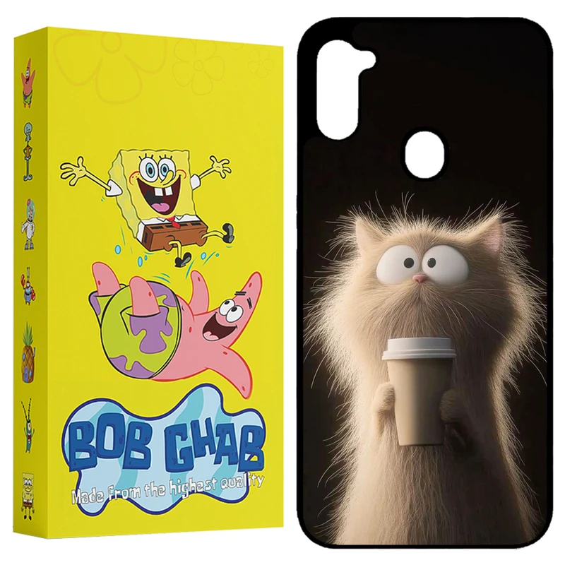 کاور باب قاب طرح گربه مدل BCPA11 مناسب برای گوشی موبایل سامسونگ Galaxy A11 / M11