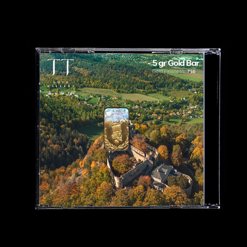 شمش طلا 18 عیار گالری طلا توسطی مدل BF57DD