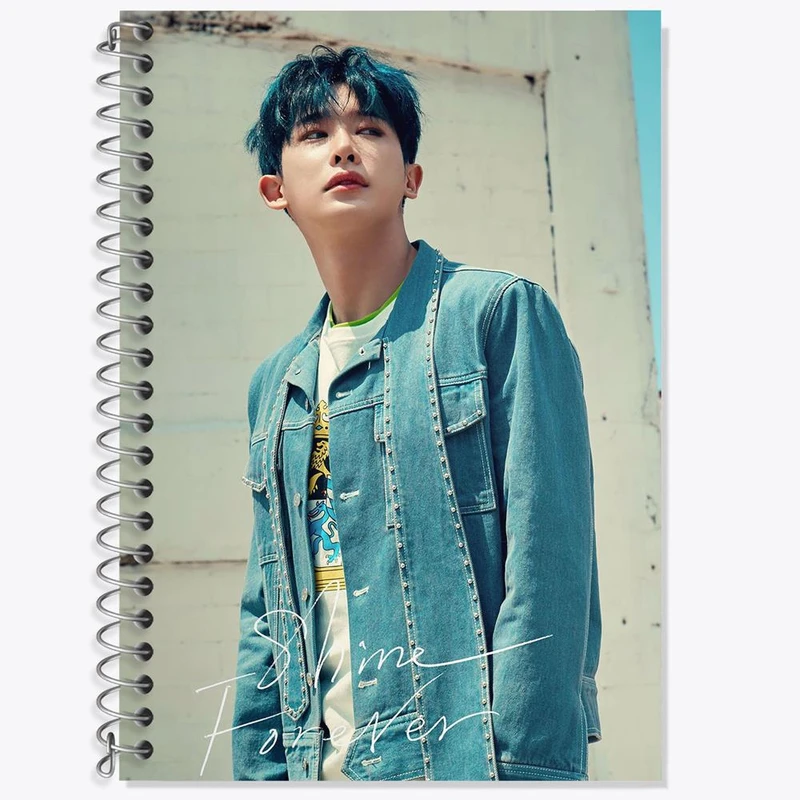 دفتر زبان 50 برگ خندالو مدل سه خط طرح ونهو گروه مانستا اکس MONSTA X کد 12249