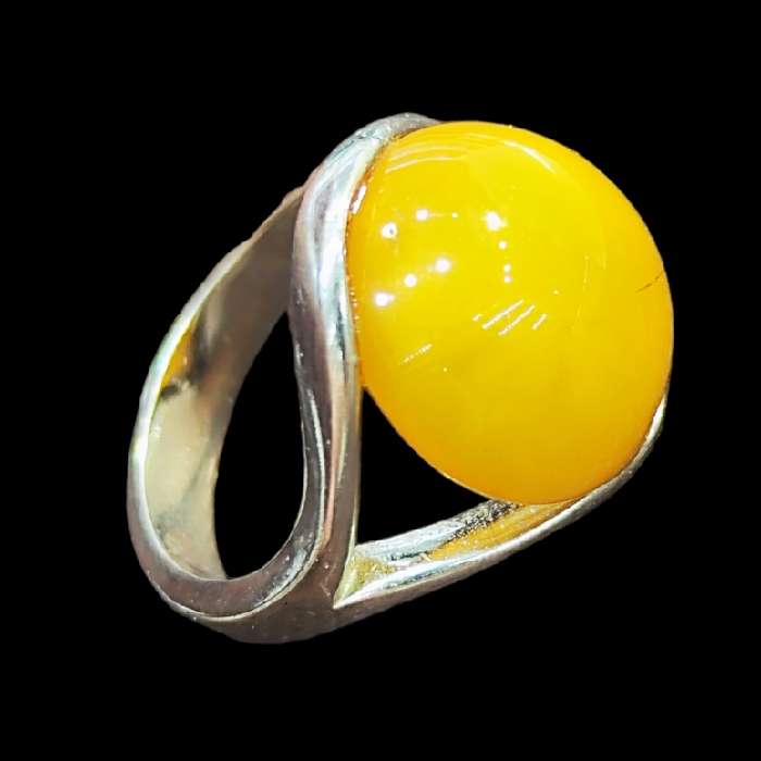 انگشتر نقره زنانه مدل سنگ کهربا کد 5500 انگشتر نقره زنانه مدل سنگ کهربا کد 5500