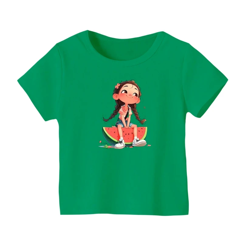 تی شرت آستین کوتاه بچگانه مدل دخترک یلدایی کد 26