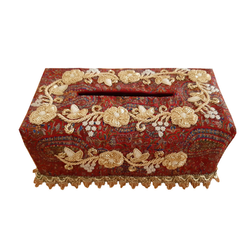 جعبه دستمال کاغذی سرمه دوزی مدل 0005