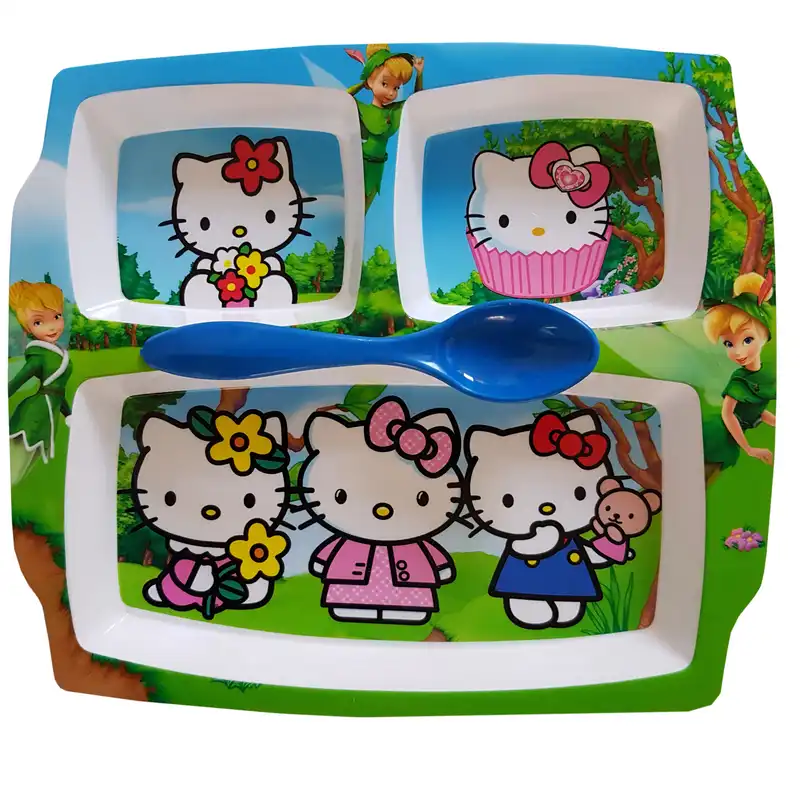 ظرف غذای 2 تکه کودک طرح کتی کد san_011