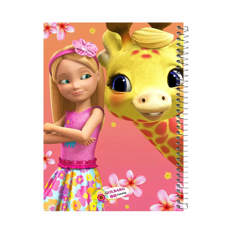 دفتر نقاشی 60 برگ گلبرگ طرح دخترانه کد  60133