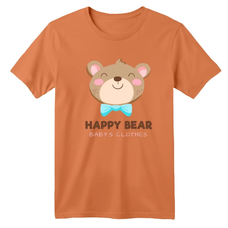 تی شرت آستین کوتاه بچگانه مدل خرس خوشحال