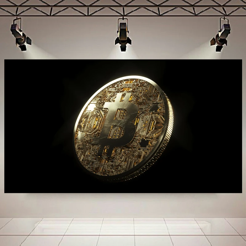 تابلو بوم طرح ارزدیجیتال مدل بیت کوین کد AR4550