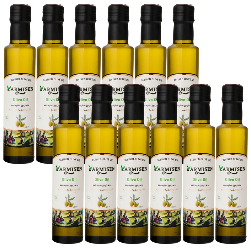 روغن زیتون تصفیه سرخ کردنی ممتاز کارمیسن - 250 میلی لیتر مجموعه 12 عددی