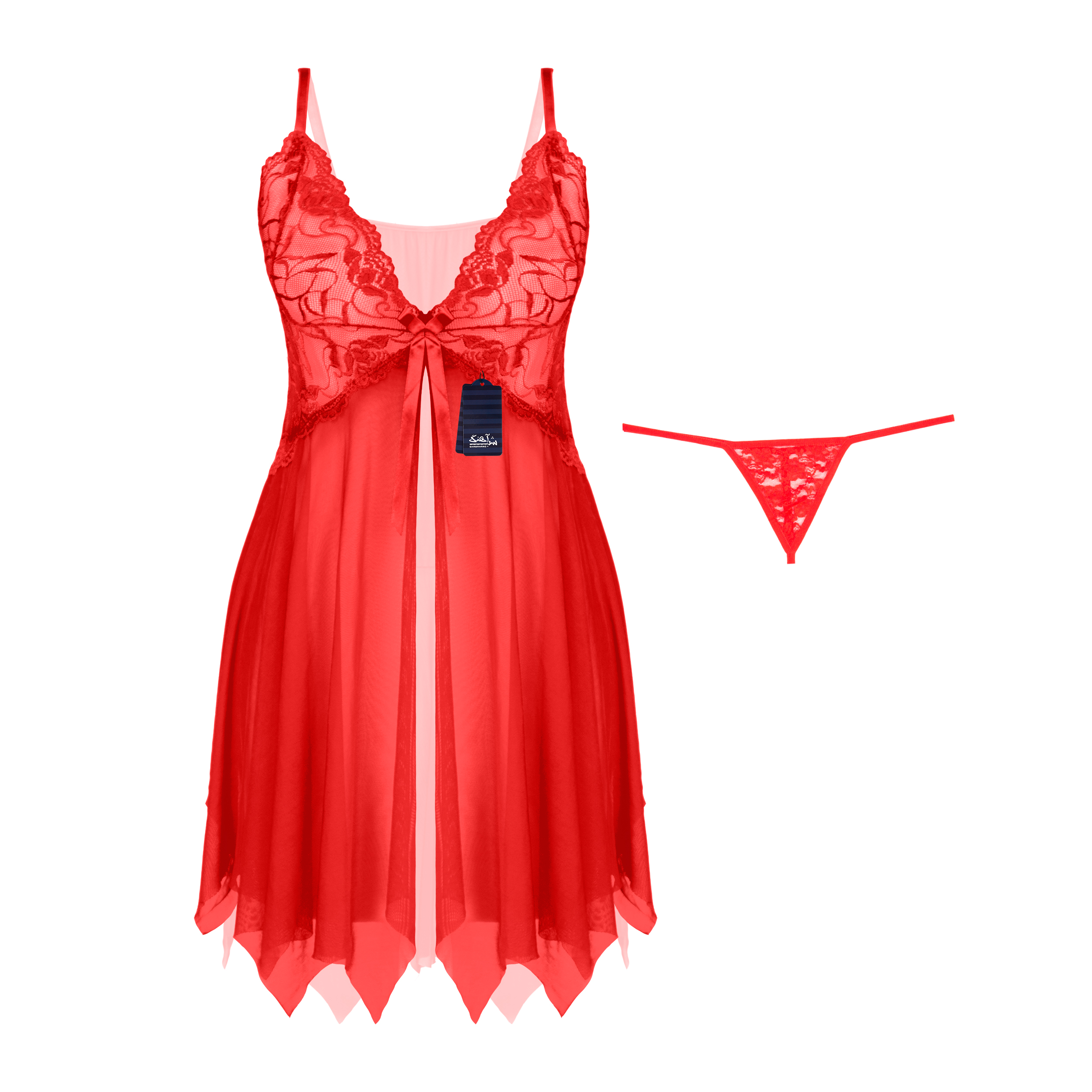 لباس خواب زنانه شباهنگ مدل R APACHE رنگ قرمز