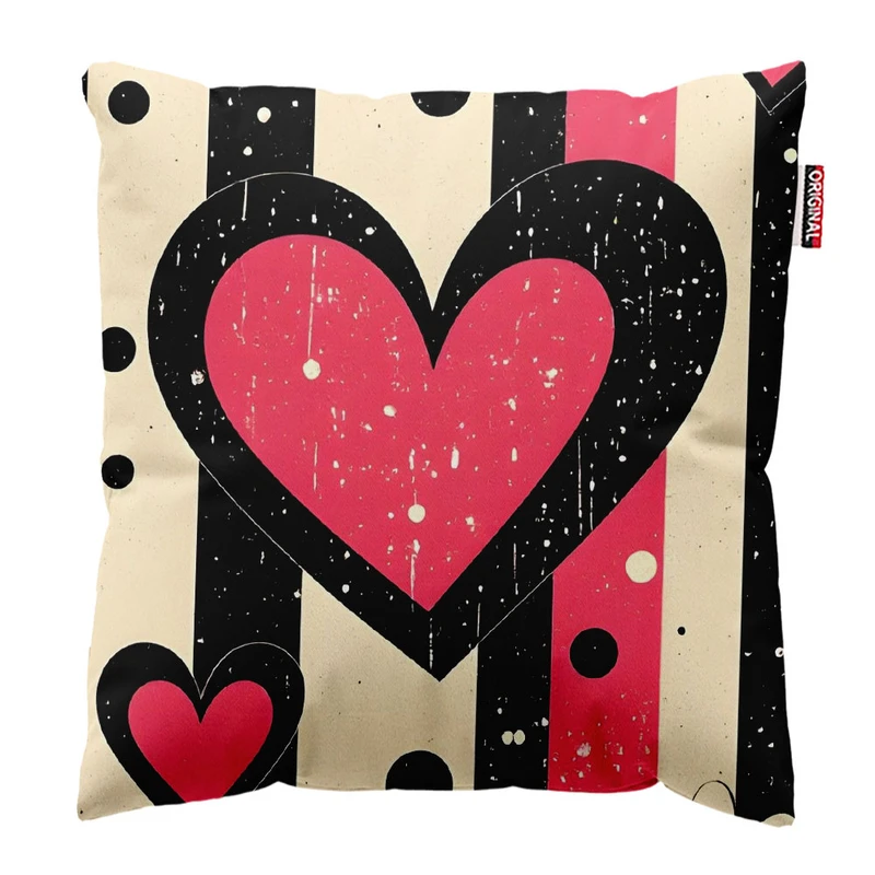  کوسن پاد آفرین طرح قلب کد 1354 سایز 30*30 سانتی متر
