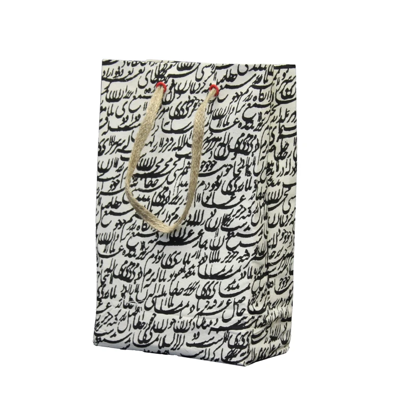 ساک خرید پارچه ای طرح سیاه مشق ساک خرید پارچه ای طرح سیاه مشق
