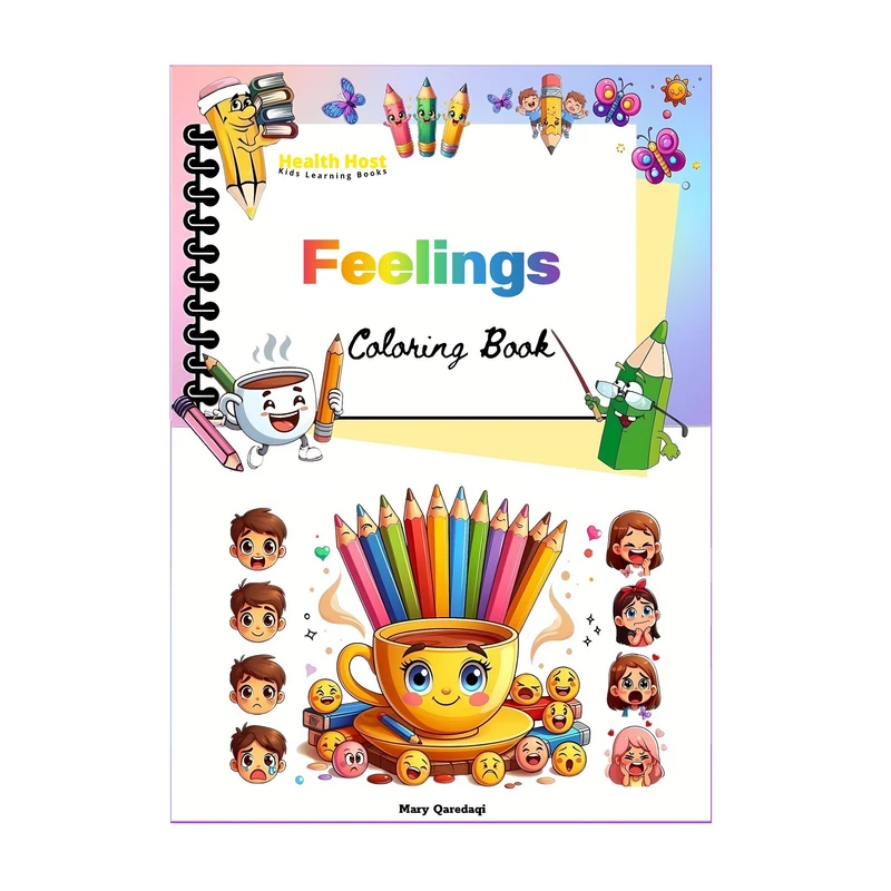  کتاب رنگ‌آمیزی Feelings Coloring Book اثر مریم قره‌داغی انتشارات میزبان سلامتی
