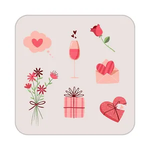 زیر لیوانی کاکتی طرح عاشقانه مدل mp38164