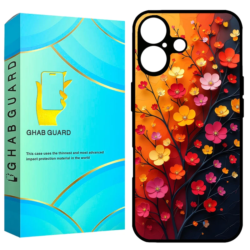 کاور قاب گارد طرح گل مدل GCHP16 مناسب برای گوشی موبایل اپل iPhone 16