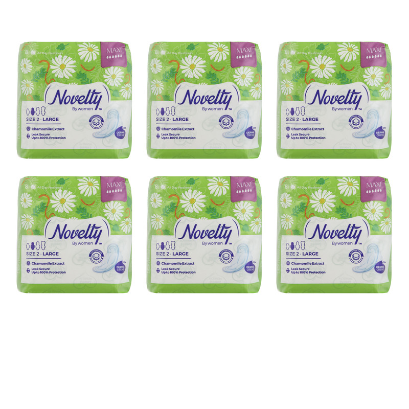 نوار بهداشتی ناولتی مدل Maxi Maghreb flowers مجموعه 6 عددی 