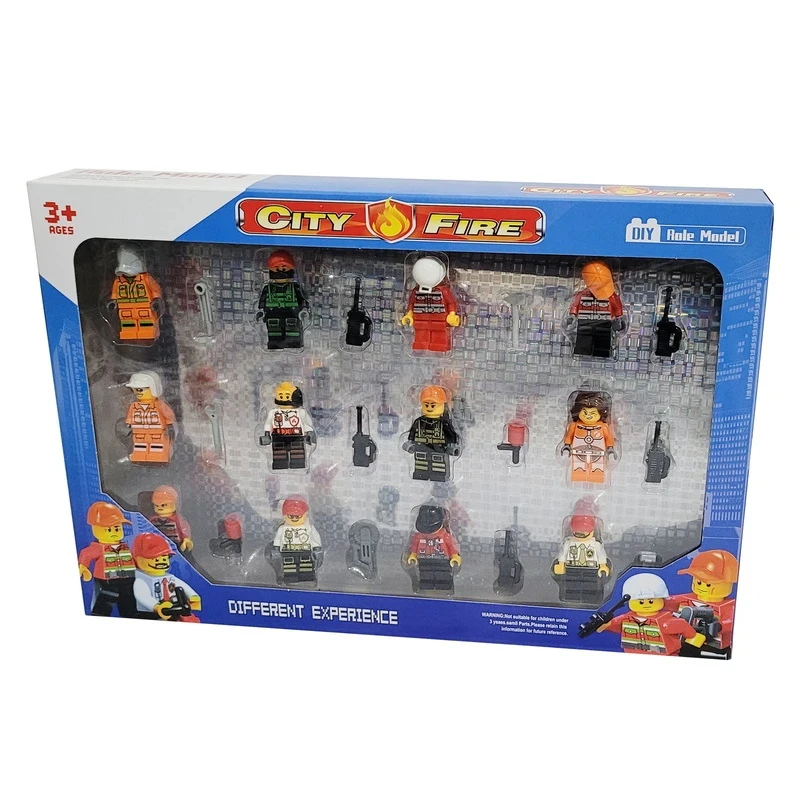 اکشن فیگور مدل آتشنشان ارتفاع 4 سانتی‌متر مجموعه 12 عددی