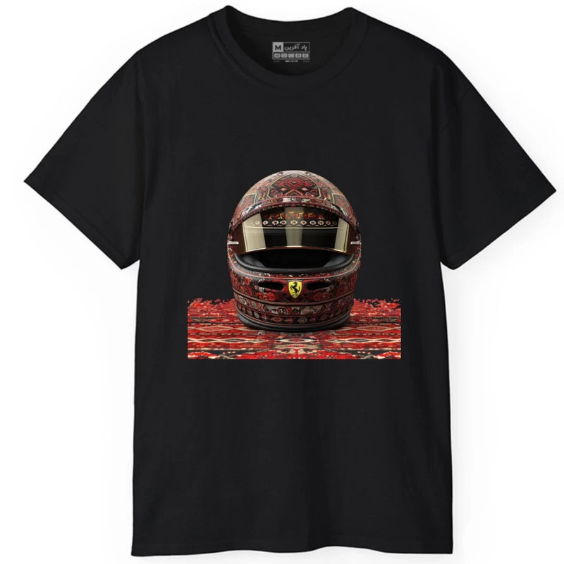 تی‌شرت آستین کوتاه مردانه پاد آفرین مدل کلاه موتور کد 1594