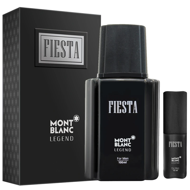 ادو پرفیوم مردانه فیستا مدل Mont Blanc Legend حجم 100 میلی لیتر به همراه عطر جیبی مردانه فیستا حجم 15 میلی لیتر