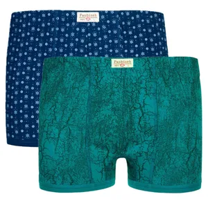 شورت نیم‌پا مردانه پنبینه مدل نخ پنبه بسته 2 عددی