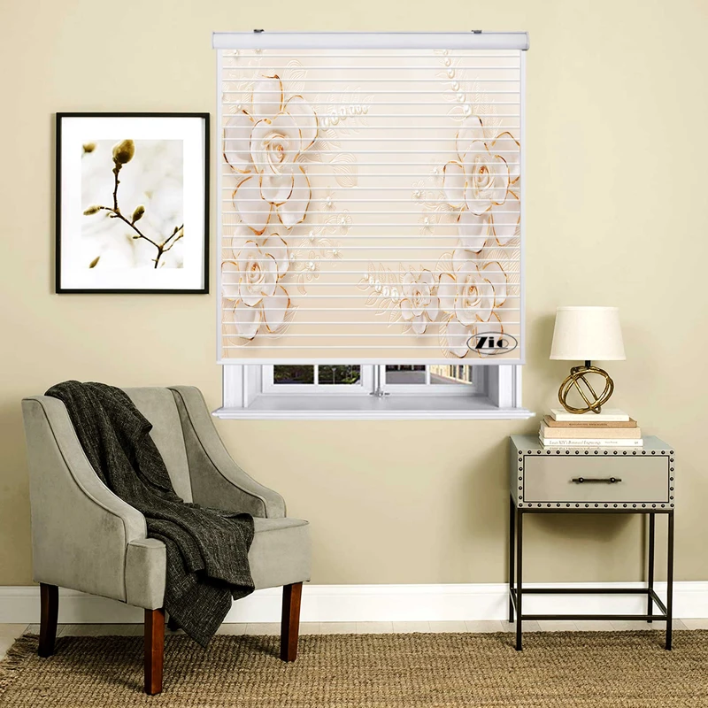 پرده زبرا زیو مدل سیلوئت 3D1321 سایز 150x150 سانتی متر