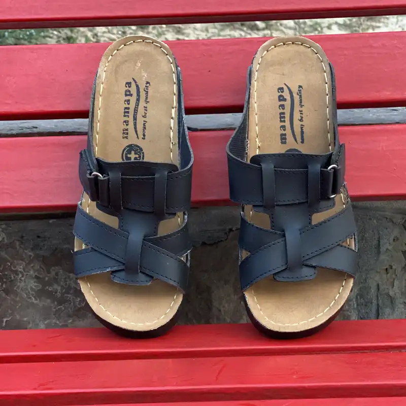 دمپایی زنانه مدل طبی دوختی کد Bk-90002