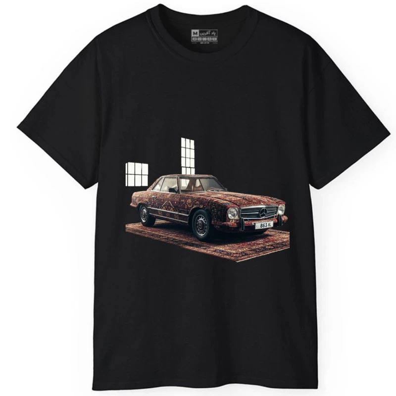 تی‌شرت آستین کوتاه مردانه پاد آفرین مدل ماشین فرش ایرانی کد 1615