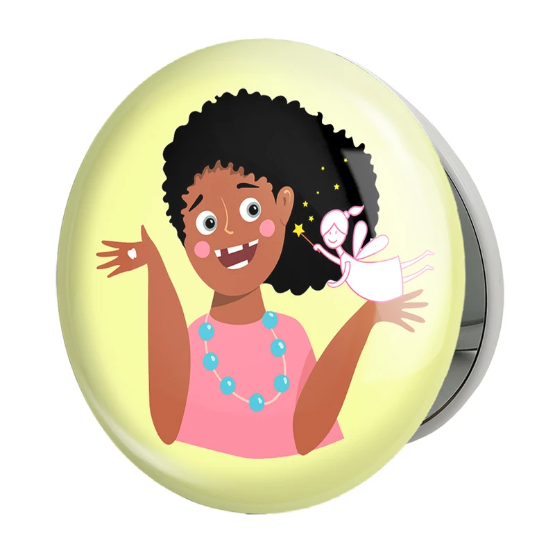 آینه جیبی خندالو طرح دندان و دندانپزشکی کودکانه مدل تاشو کد 27782 