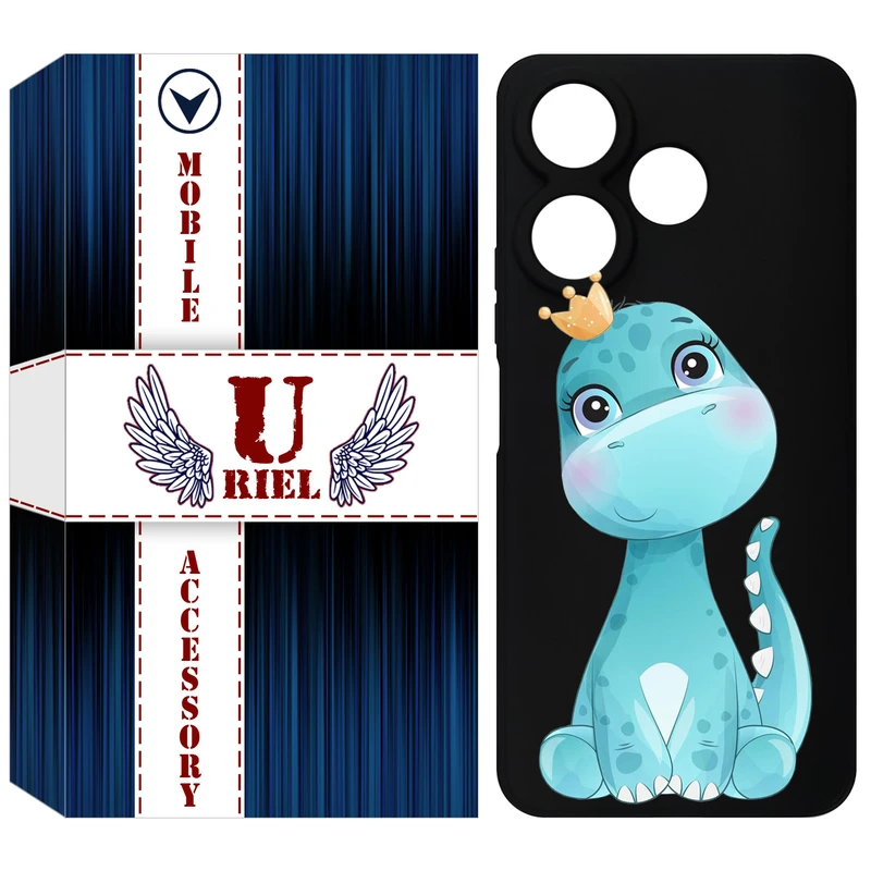 کاور یوریل قاب مدل KSH کد 60 طرح دایناسور مناسب برای گوشی موبایل شیائومی Redmi 13 4G / Redmi 13 5G / Poco M6 4G