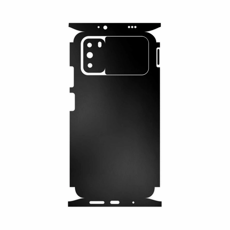 برچسب پوششی ماهوت مدل Matte-Black-FullSkin مناسب برای گوشی موبایل شیائومی Poco M3