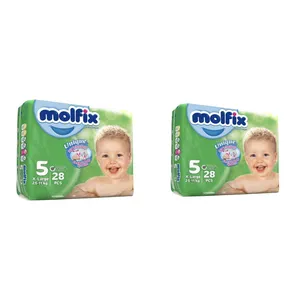 پوشک بچه مولفیکس مدل سه بعدی سایز 5 مجموعه دو عددی