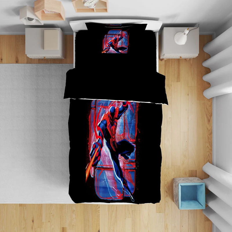 سرویس روتختی مدل اسپایدرمن T5622 تک نفره 5 تکه