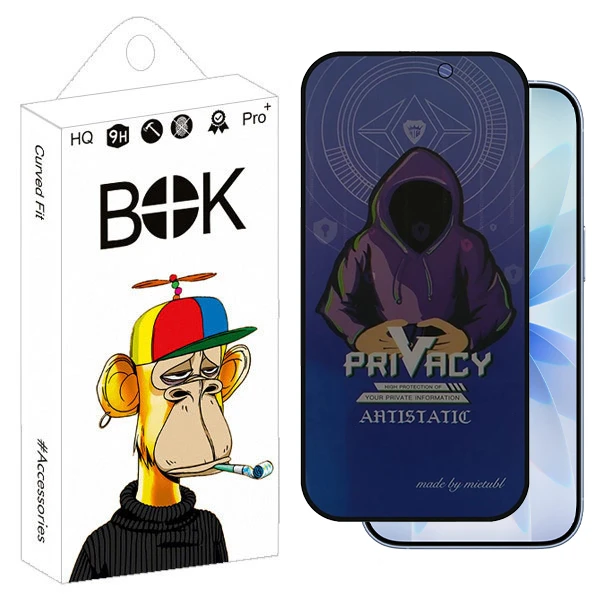 محافظ صفحه نمایش حریم شخصی بوک مدل Antistatic Fix مناسب برای گوشی موبایل اپل iphone 17 pro