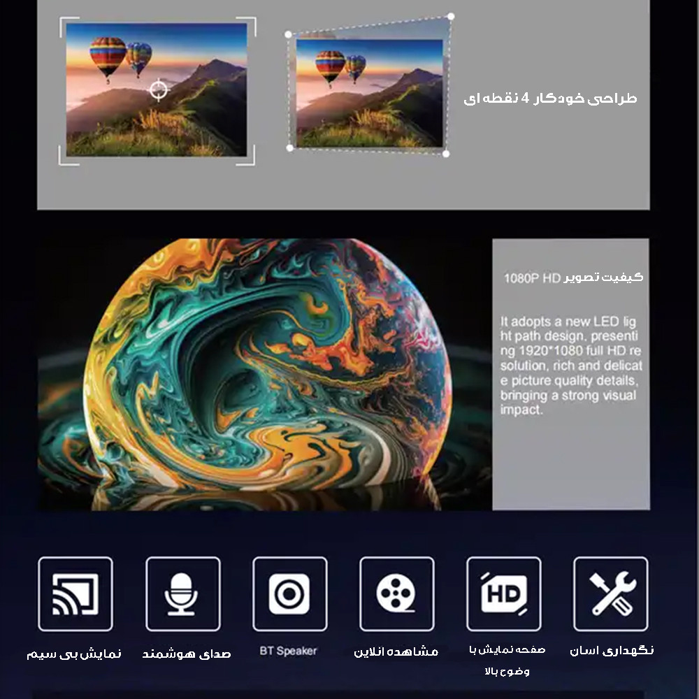 ویدئو پروژکتور مدل ANDROID 2023