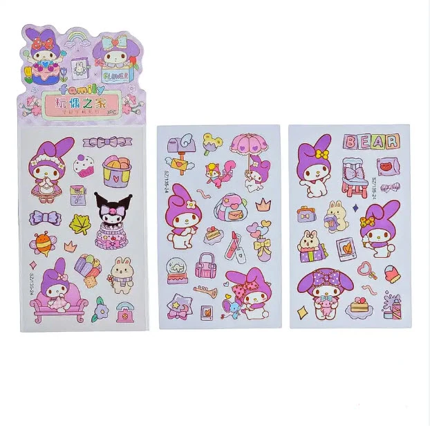 برچسب مدل برش خورده طرح ملودی و کرومی کد 555 بسته 3 عددی