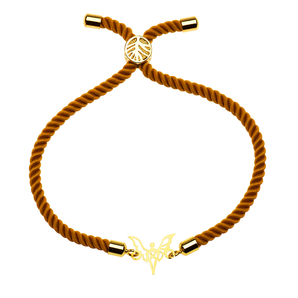 دستبند طلا 18 عیار دخترانه کرابو طرح فرشته مدل Krd1078