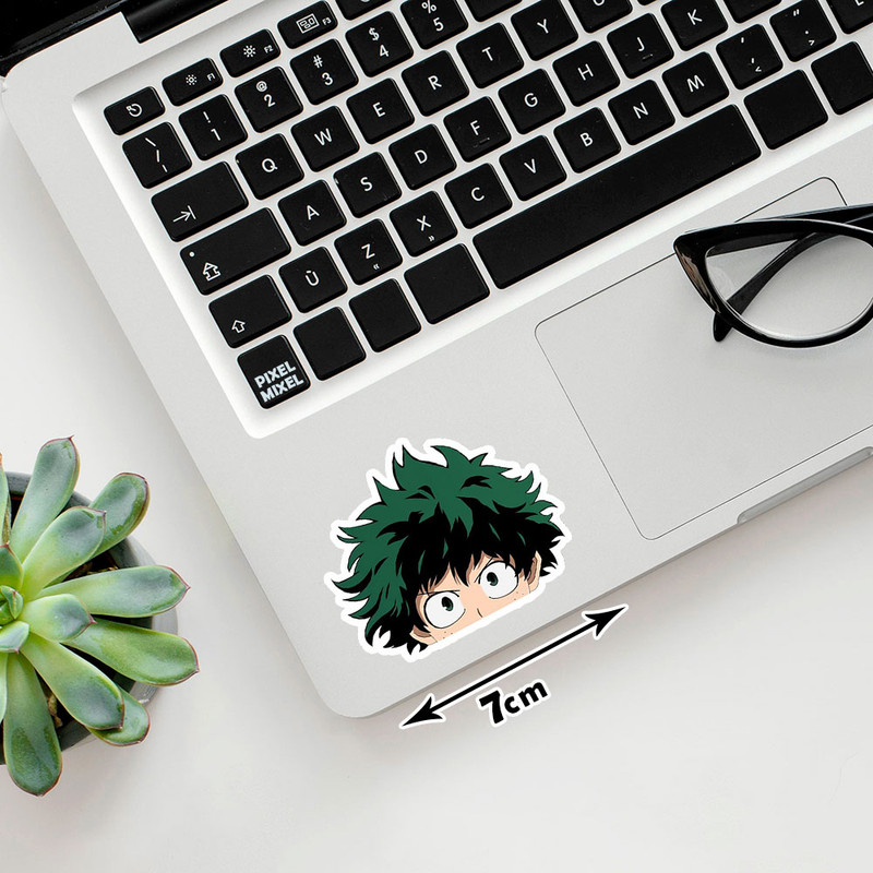 استیکر لپ تاپ پیکسل میکسل مدل انیمه My Hero Academia میدوریا