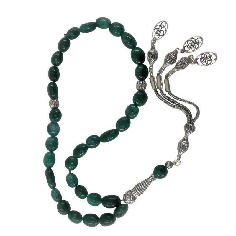 تسبیح نقره گالری ظهیرالدینی مدل ROS-56