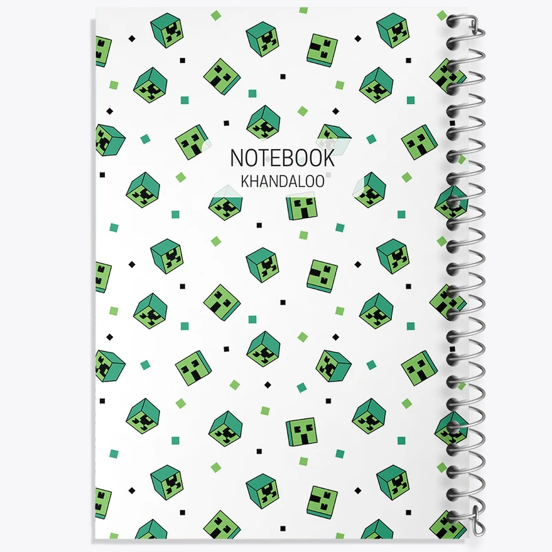 دفتر ژورنال نویسی 50 برگ خندالو مدل نقطه ای طرح ماینکرافت (Minecraft) کد N564