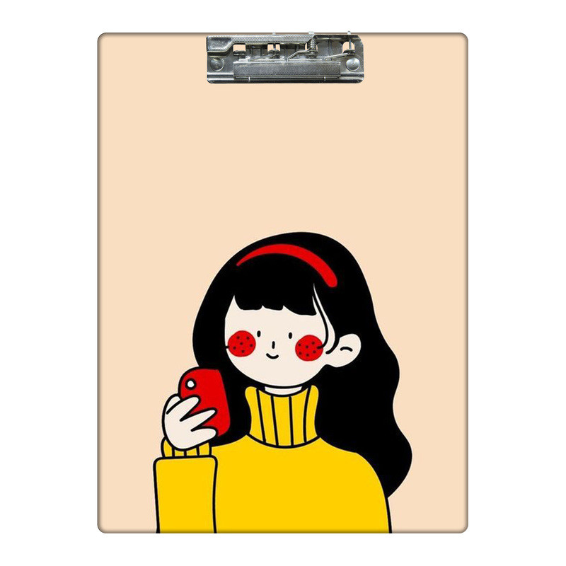 تخته شاسی طرح دختر لپ گلی و سلفی کد 2079884 سایز A4